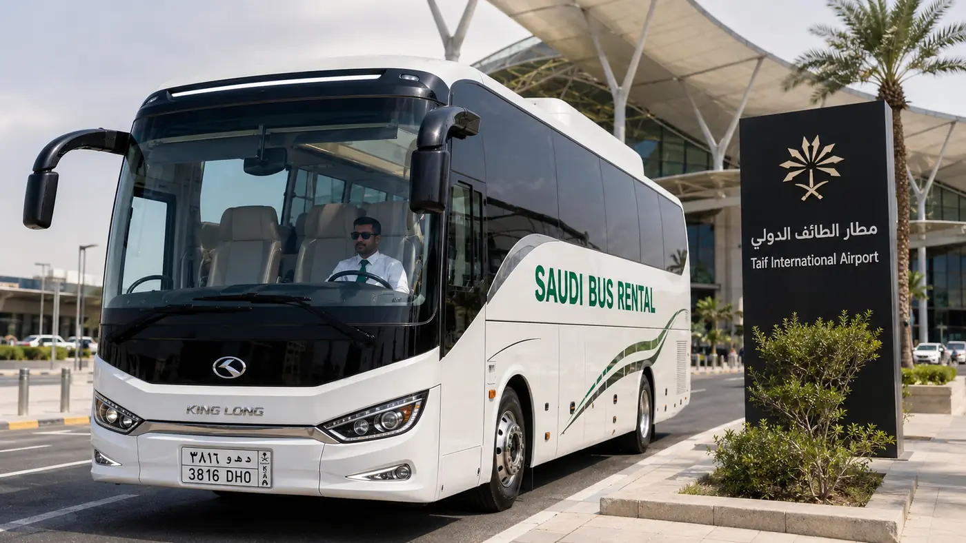 Airport Drop Off Bus Saudi Arabia hero image for Saudi airport and hotel transfer planning