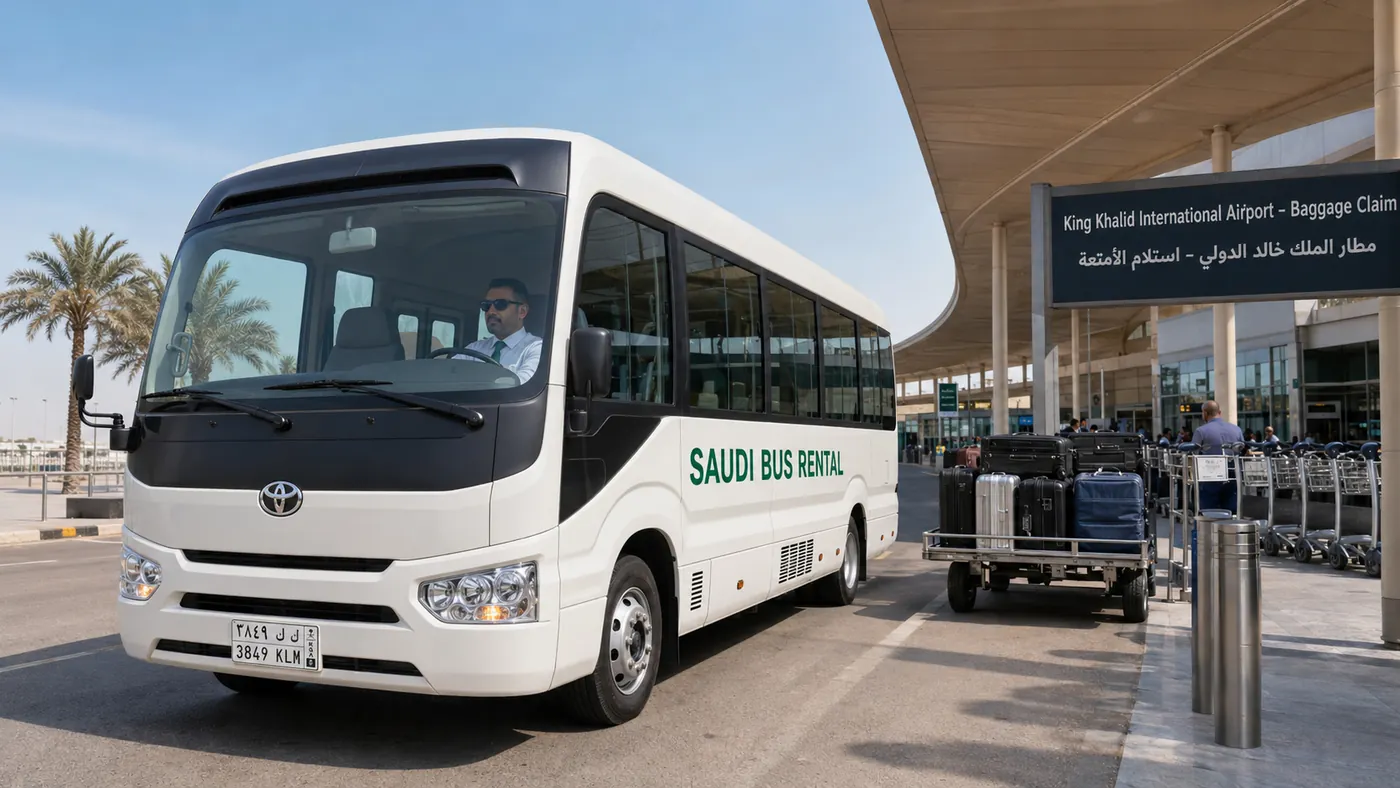 Airport Luggage Group Transfer Saudi Arabia pickup access and luggage planning image