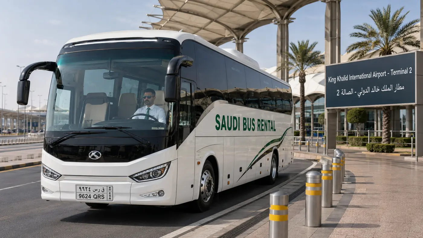 Airport Shuttle Bus Saudi Arabia hero image for Saudi airport and hotel transfer planning