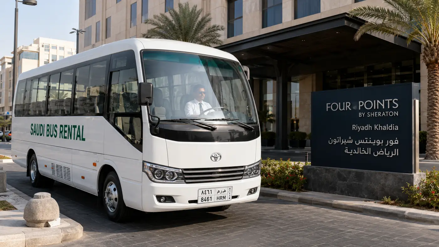 Hotel Staff Shuttle Saudi Arabia pickup access and luggage planning image