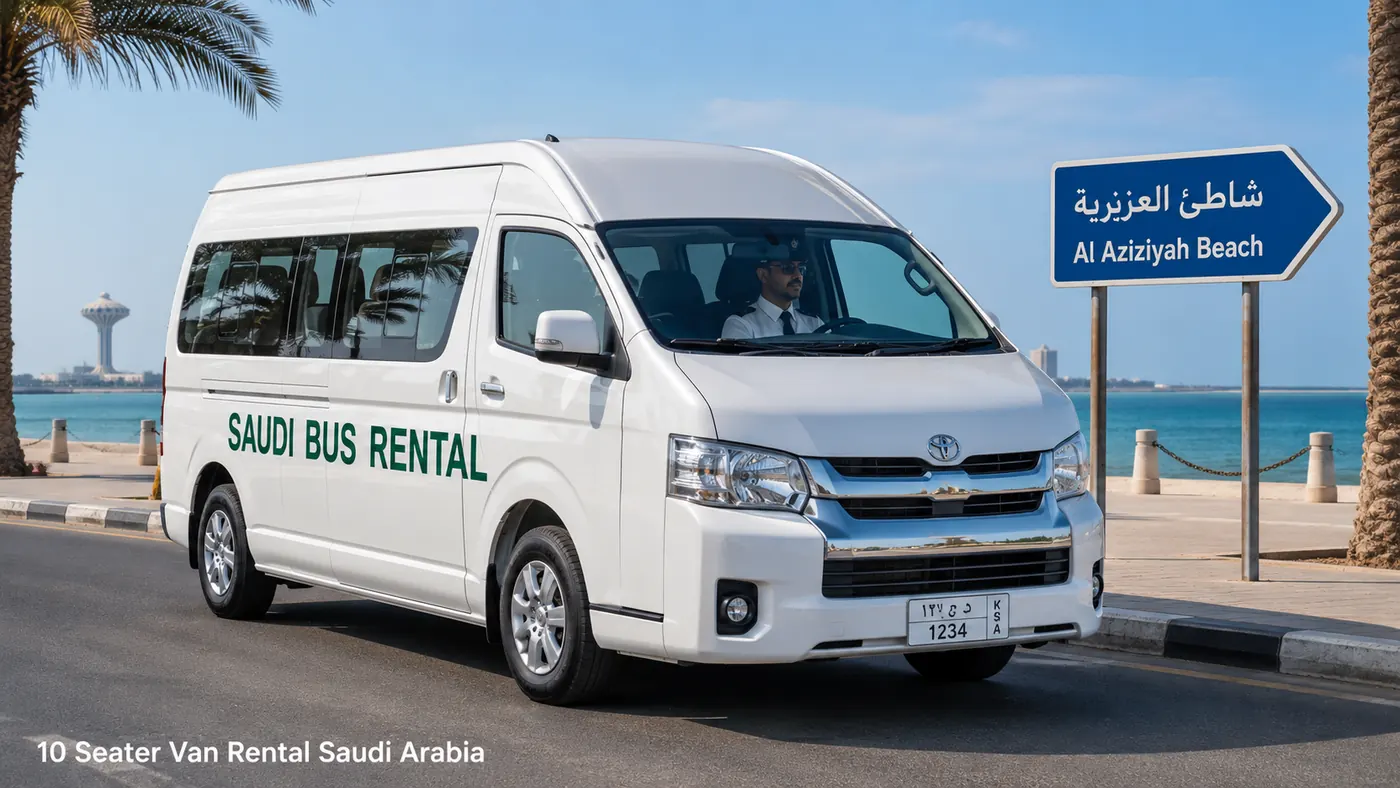 10 seat private passenger van with driver for Saudi passenger transport