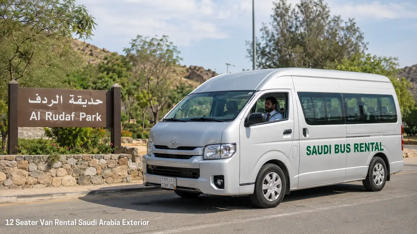 Exterior view for 12 passenger Saudi route transport