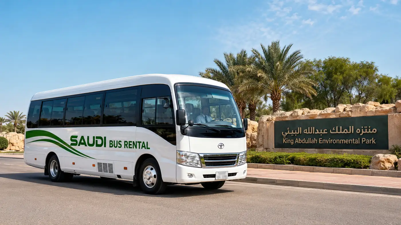 Exterior view for 25 passenger Saudi route transport