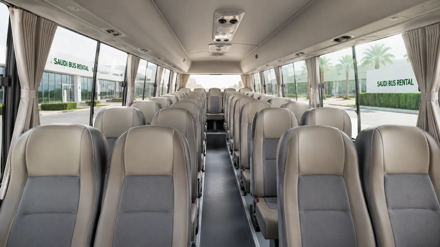 Interior seating view for 30 passenger capacity planning