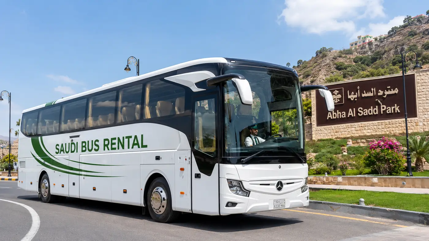 Exterior view for 53 passenger Saudi route transport