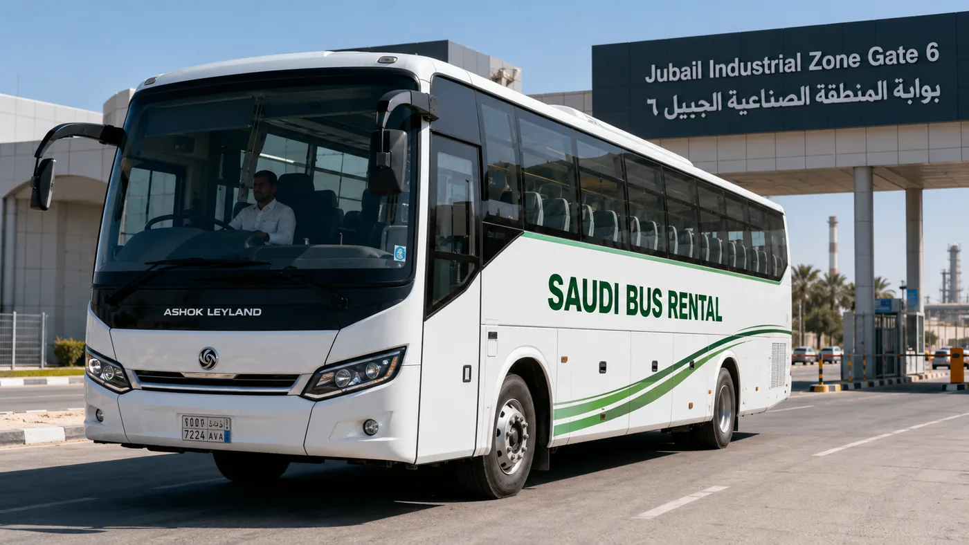 60 seat high-capacity bus or large coach with driver for Saudi passenger transport