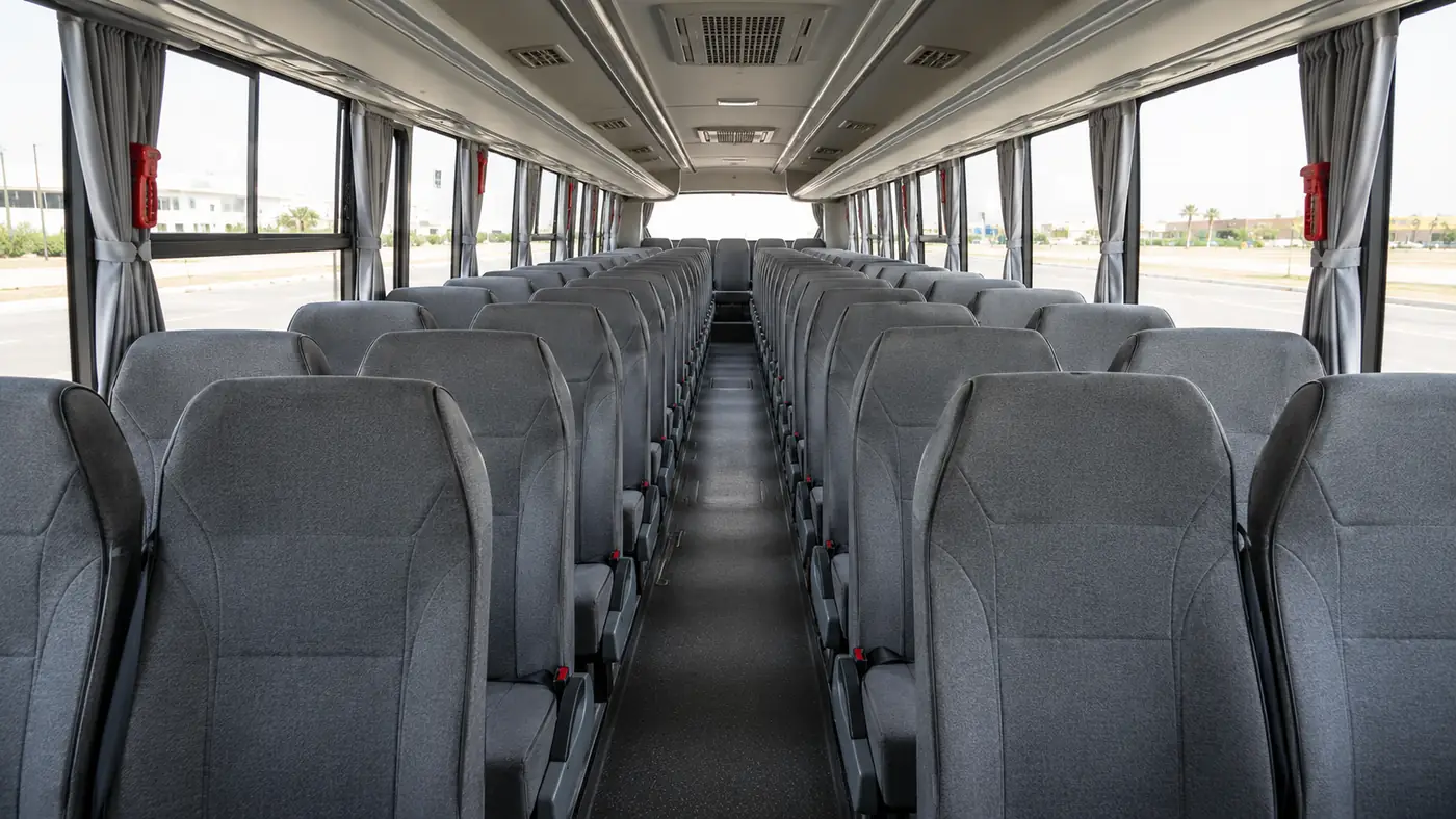 Interior seating view for 60 passenger capacity planning