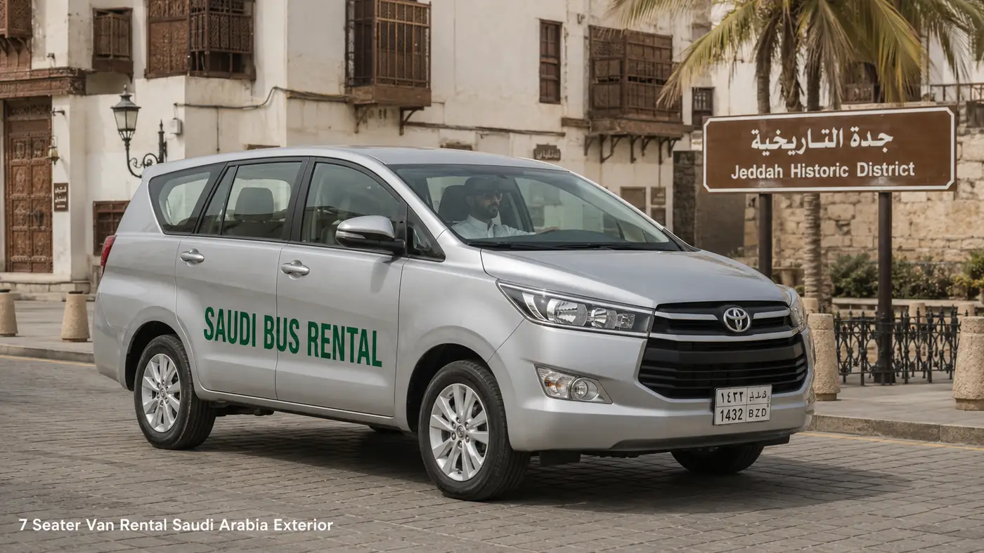 Exterior view for 7 passenger Saudi route transport