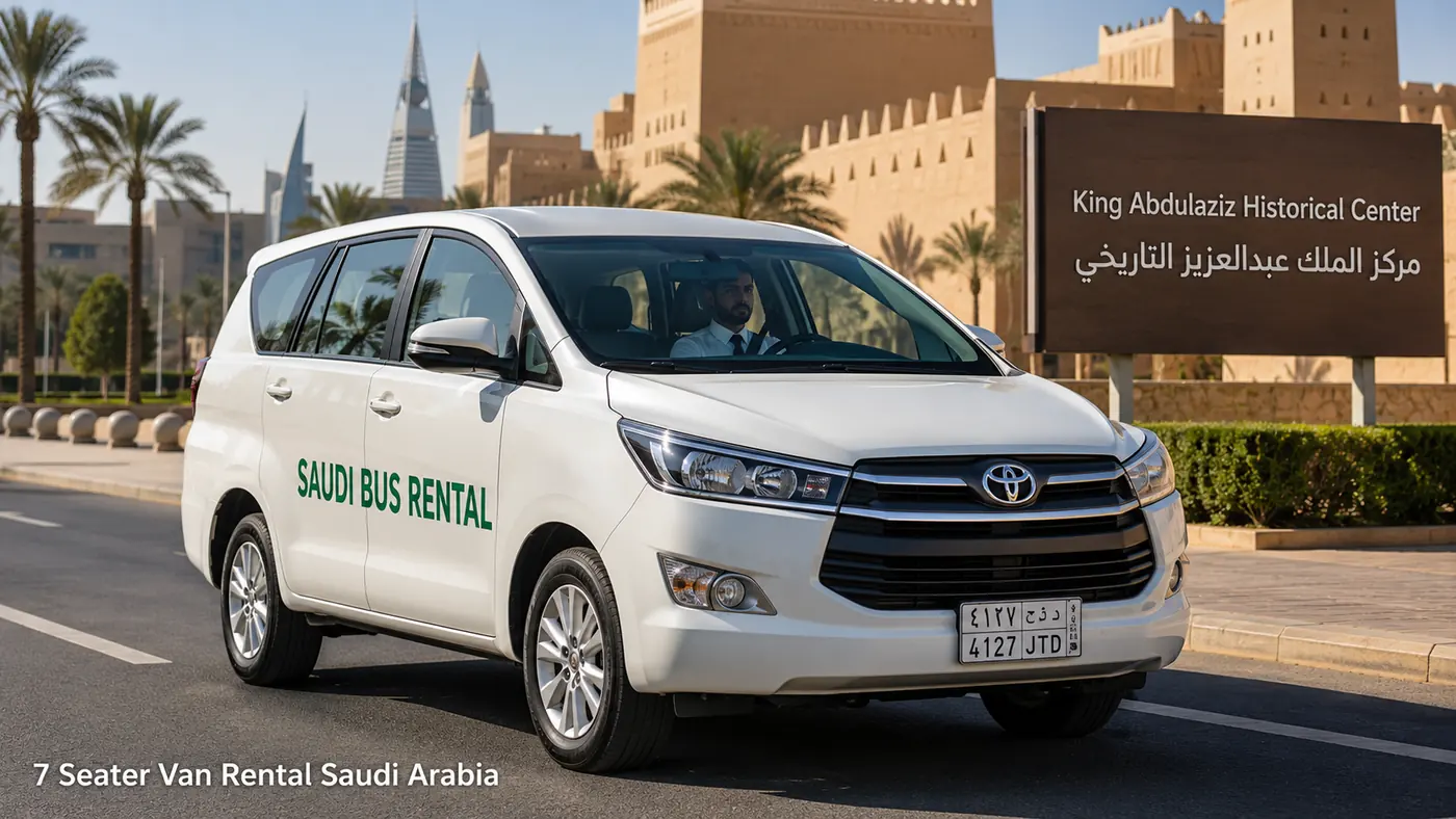 7 seat private passenger van with driver for Saudi passenger transport