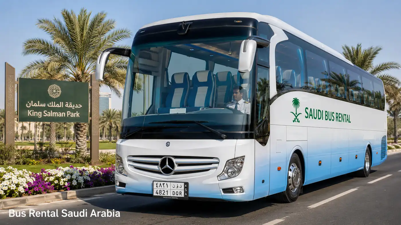 Bus Rental Saudi Arabia hero image for driver-led route planning in Saudi Arabia