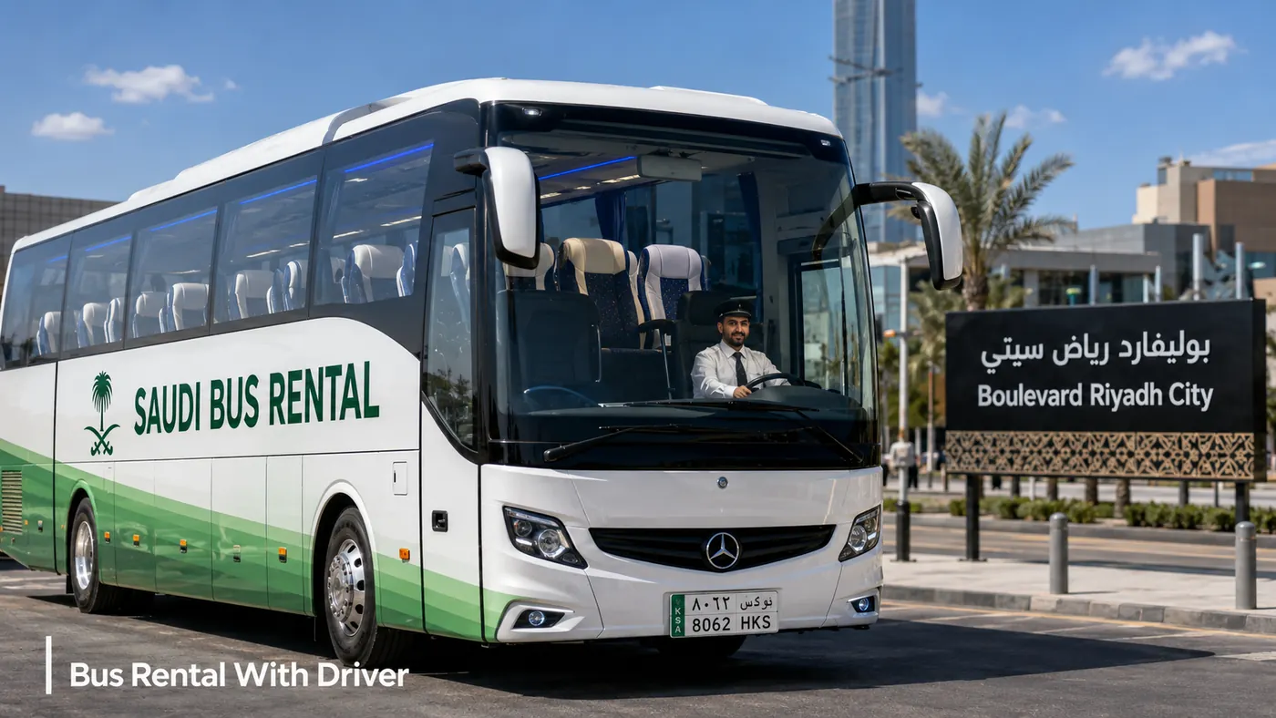 Bus Rental with Driver Saudi Arabia hero image for driver-led route planning in Saudi Arabia