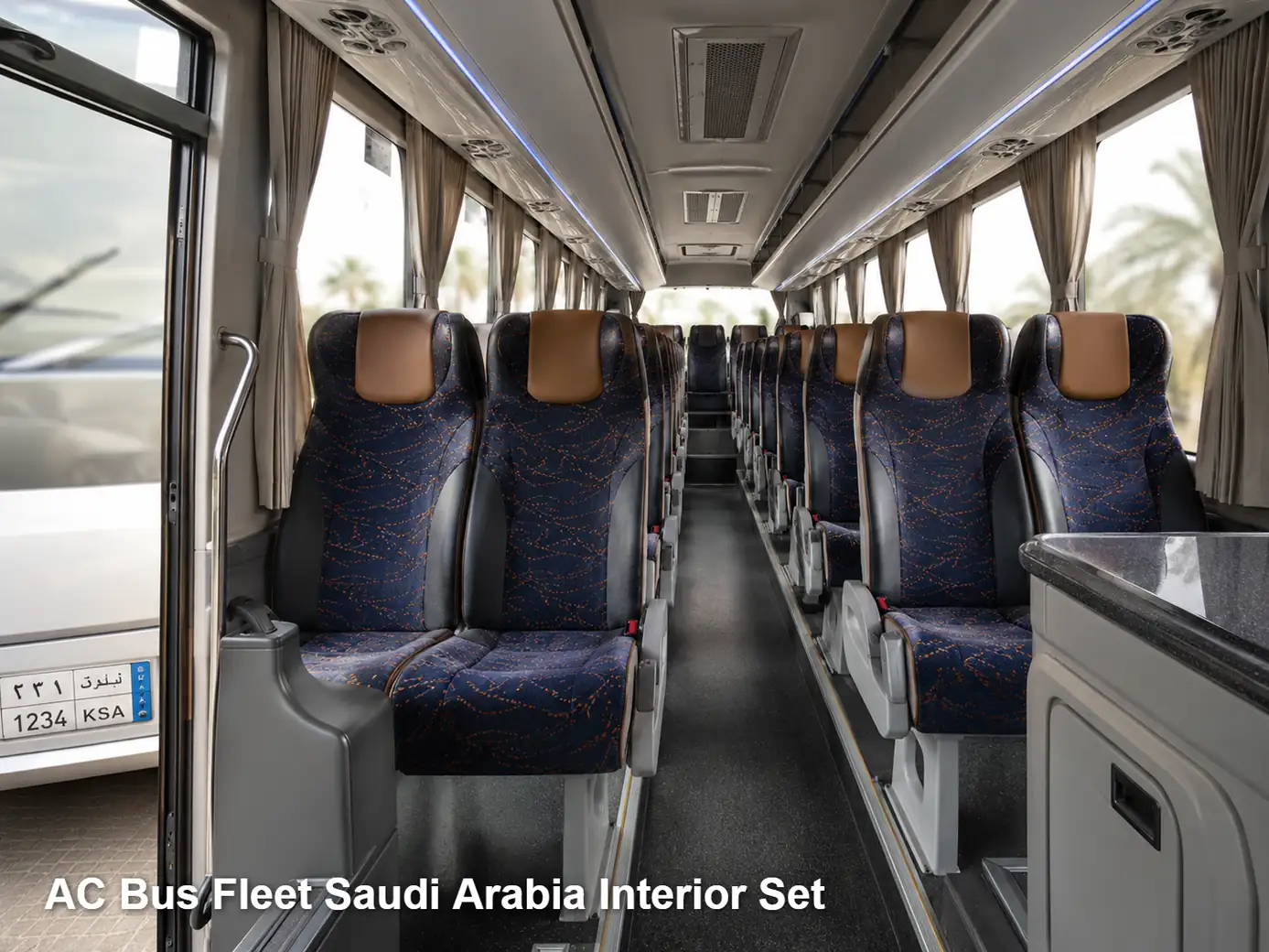 AC Bus Fleet Saudi Arabia interior image