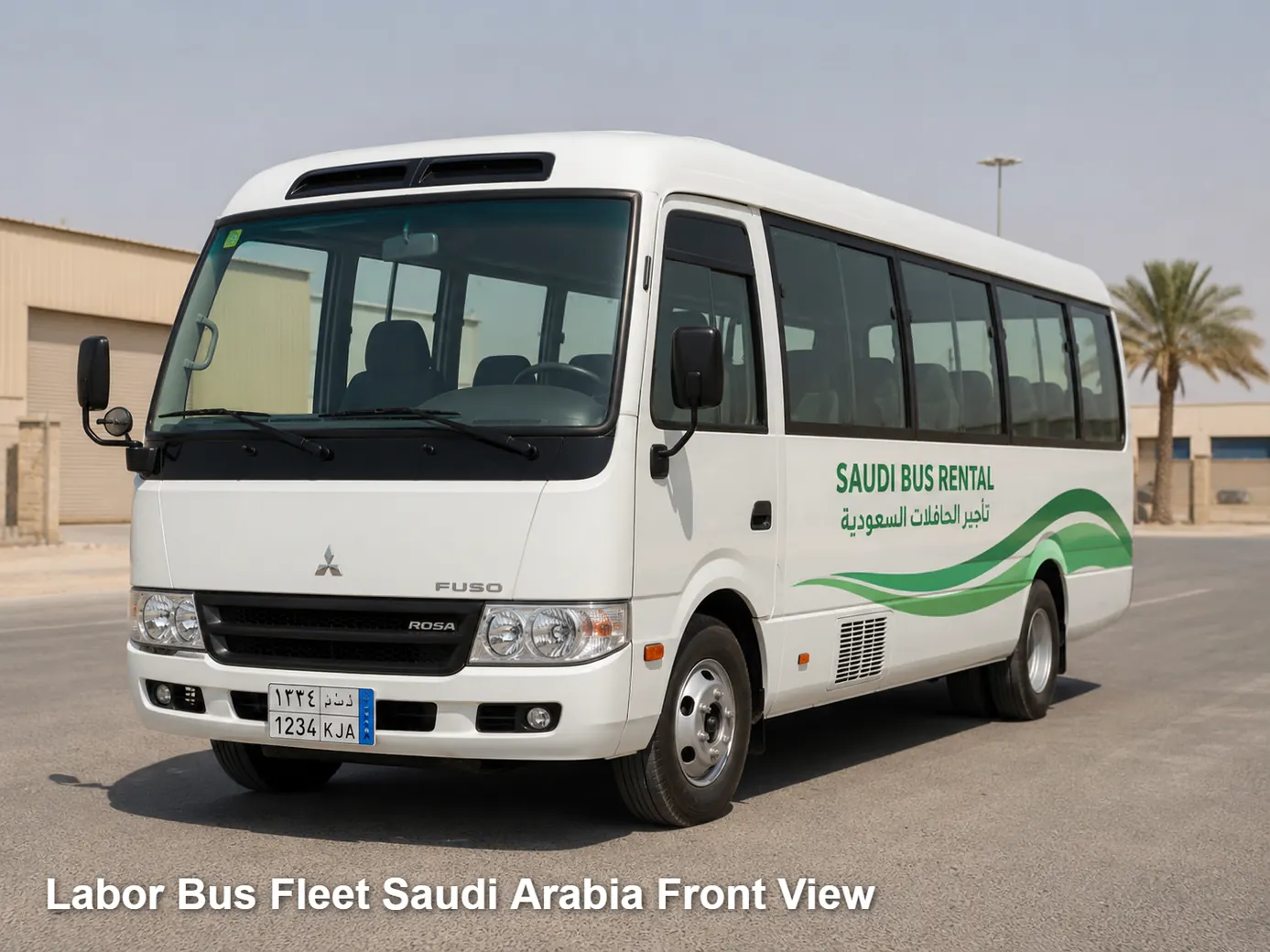 Labor Bus Fleet Saudi Arabia front view image