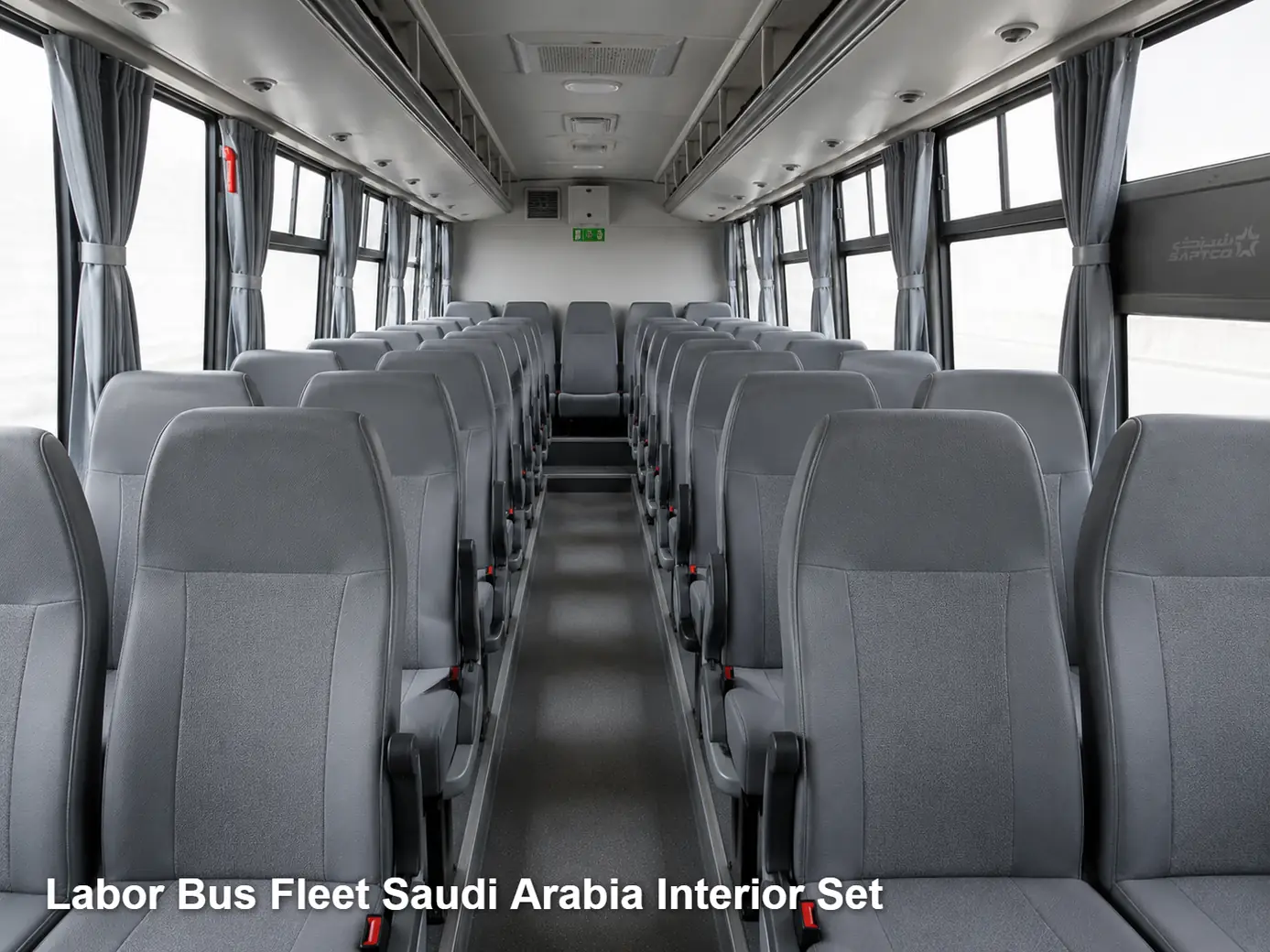 Labor Bus Fleet Saudi Arabia interior image