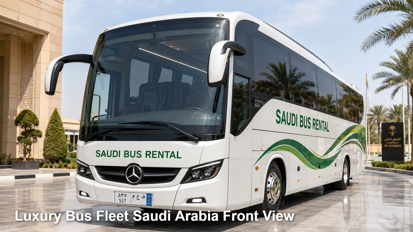Luxury Bus Fleet Saudi Arabia front view image