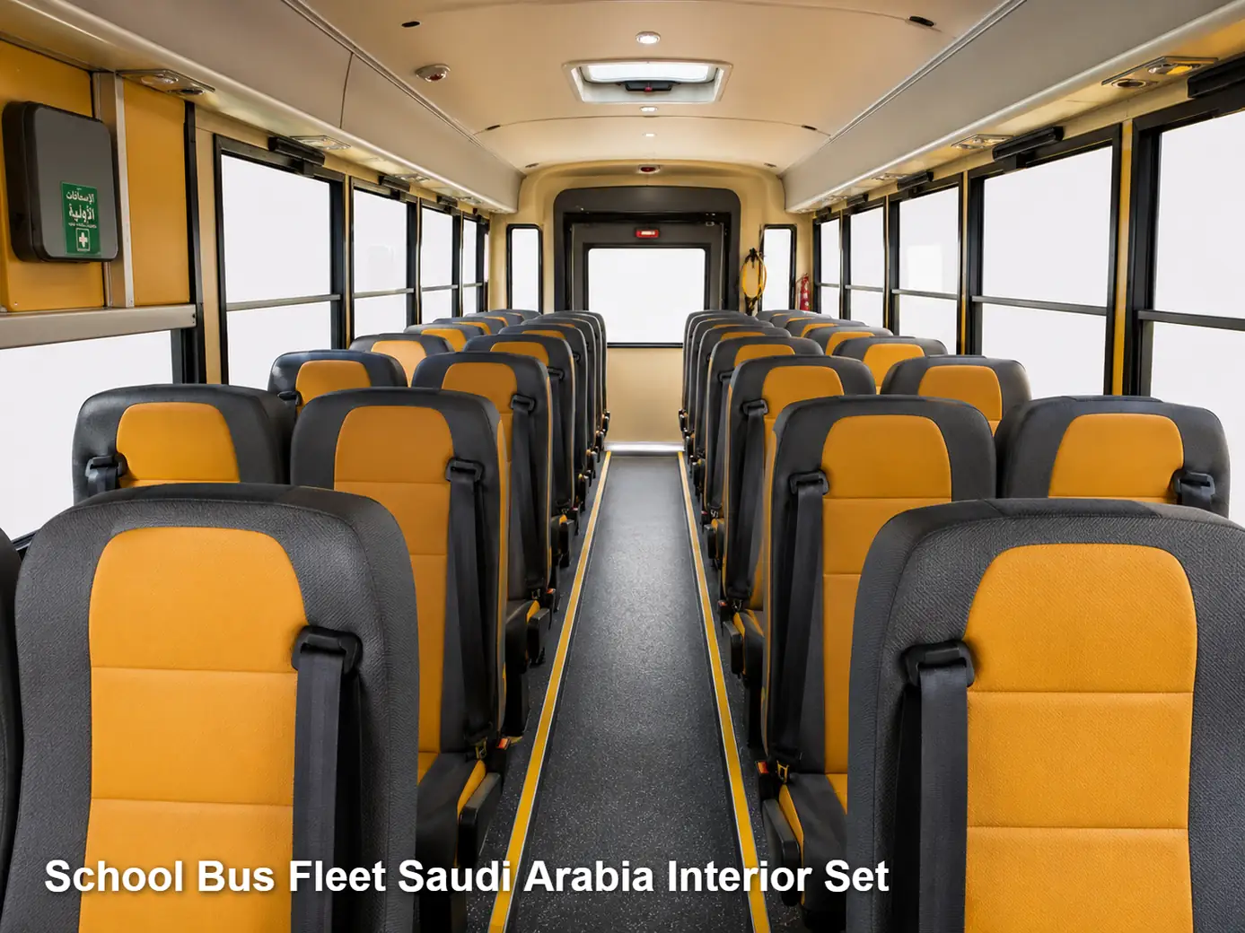 School Bus Fleet Saudi Arabia interior image