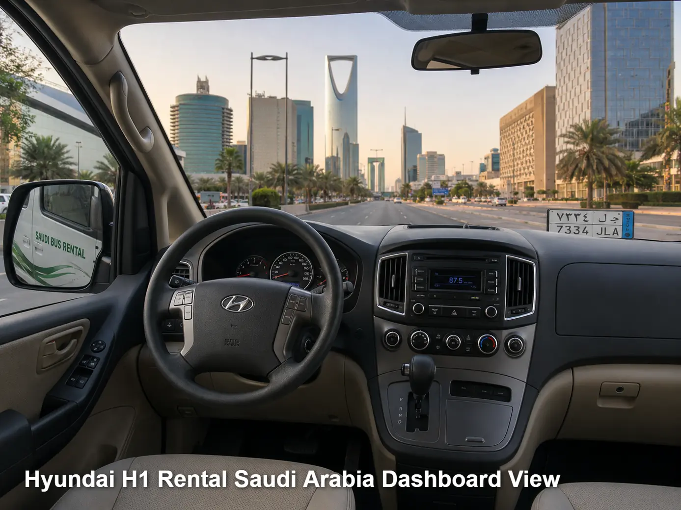 Hyundai H1 driver area and dashboard for Saudi operating review
