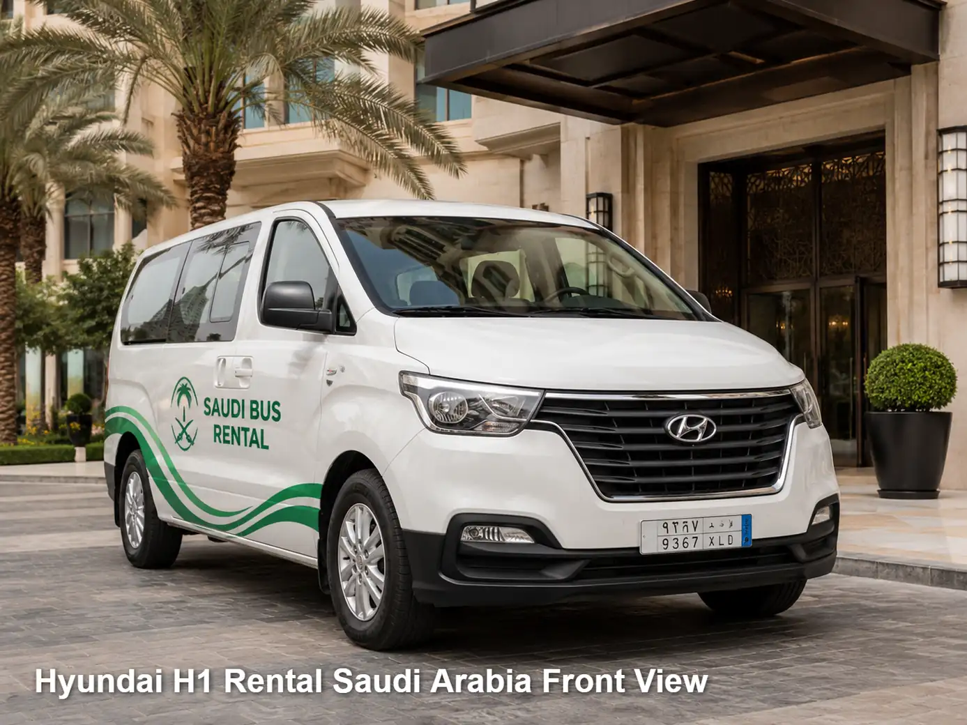 Hyundai H1 front view for Saudi route planning