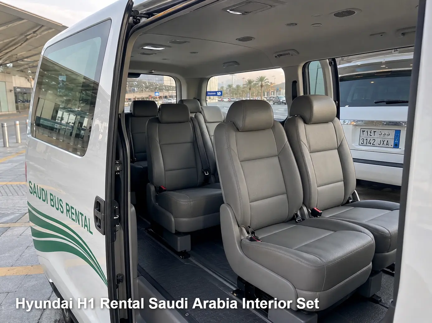 Hyundai H1 passenger cabin and seating layout for Saudi route planning