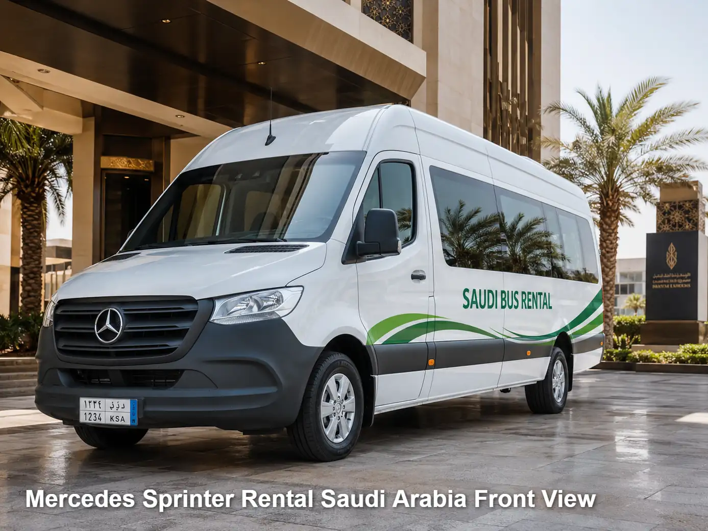 Mercedes Sprinter front view for Saudi route planning