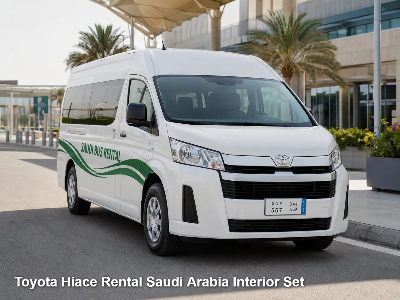 Toyota Hiace passenger cabin and seating layout for Saudi route planning