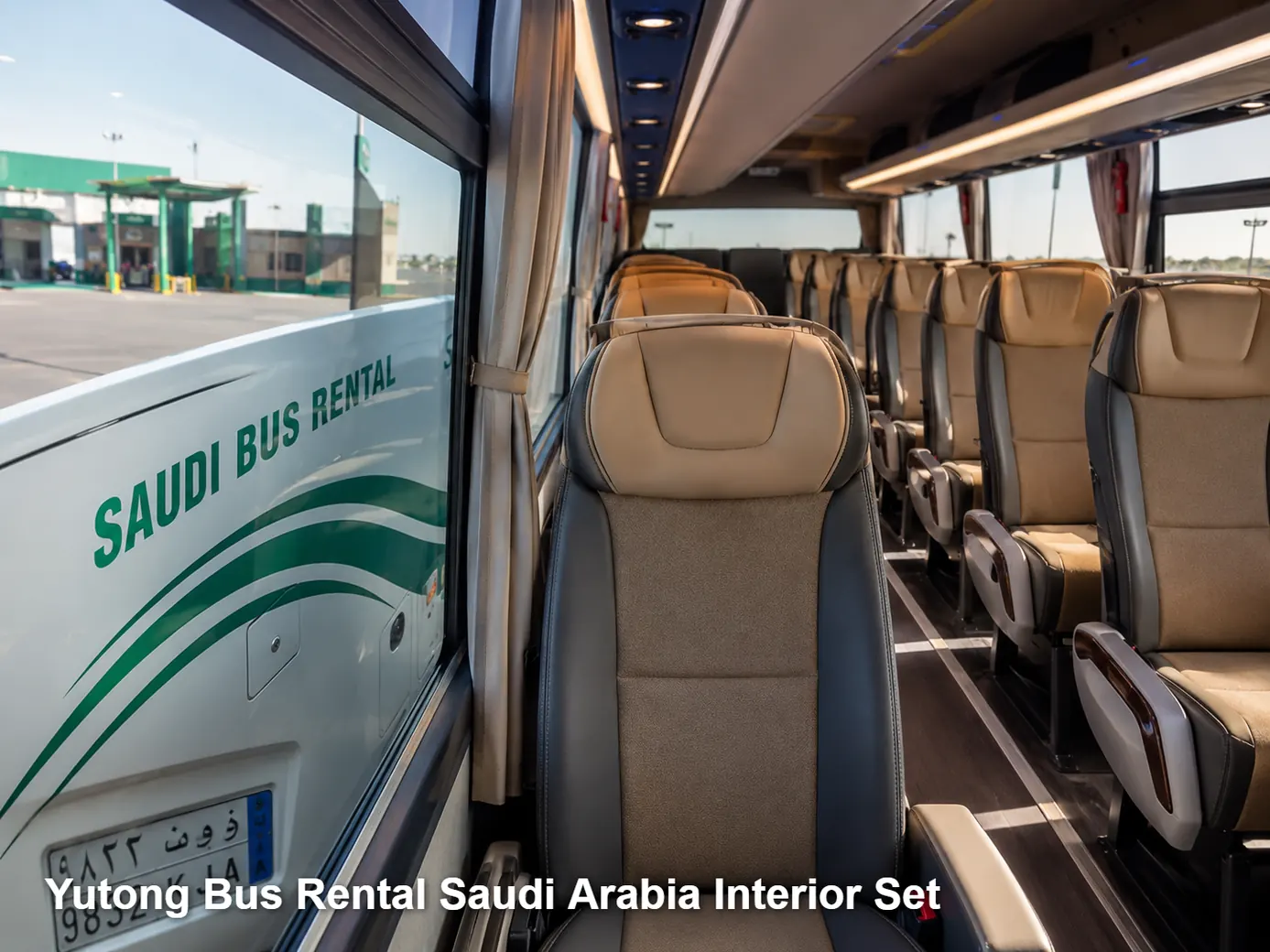 Yutong Bus passenger cabin and seating layout for Saudi route planning