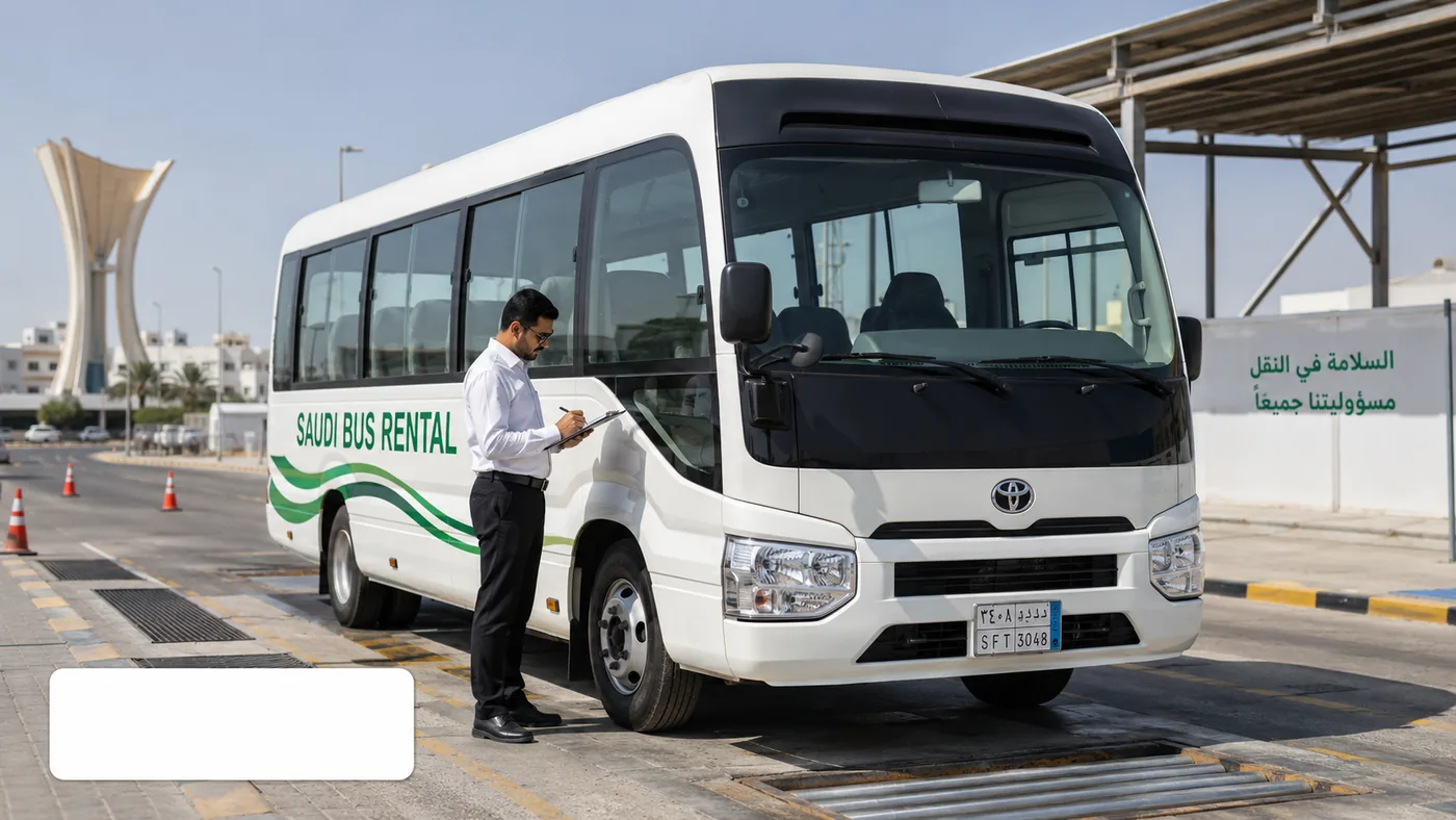 Safety Checklist Guide image for Saudi Bus Rental