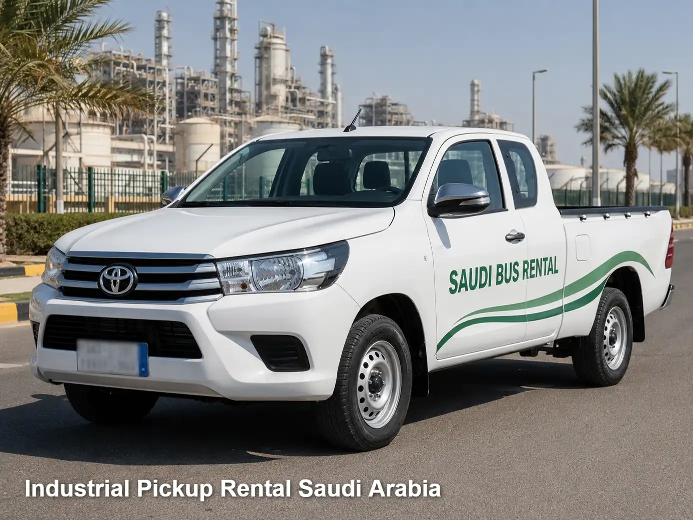 Industrial Pickups rental planning for Saudi site access and route duty