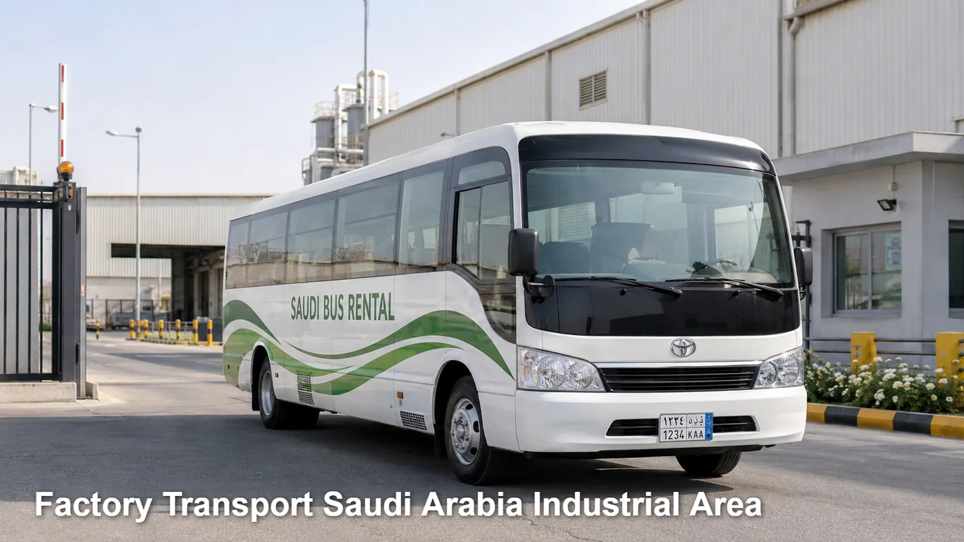 Factory Transport Saudi Arabia Industrial Area image for Saudi Bus Rental