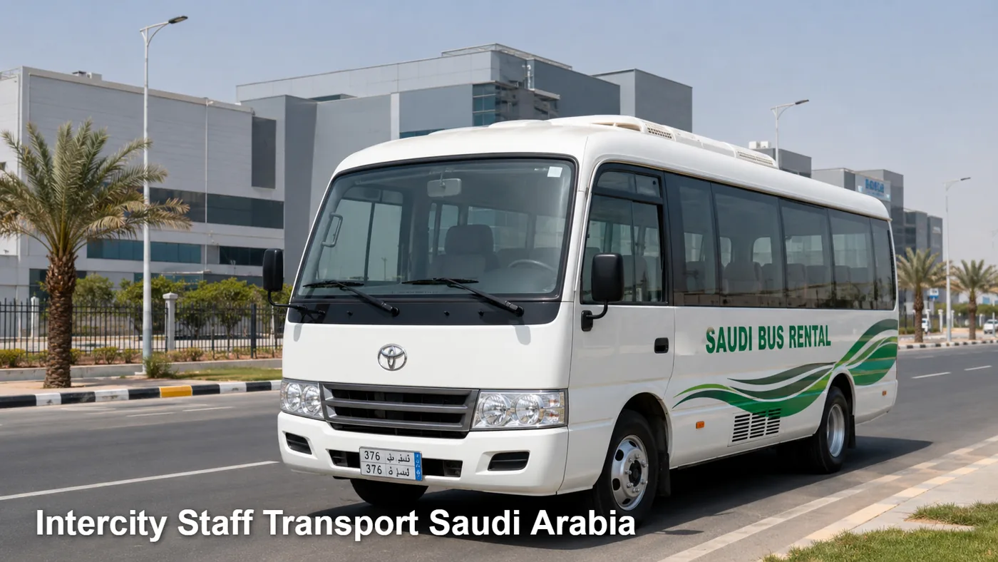 Intercity Staff Transport Saudi Arabia route planning image for Saudi Bus Rental