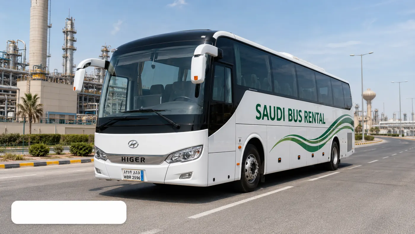 Worker Bus Rental Saudi Arabia hero image for Saudi worker route planning