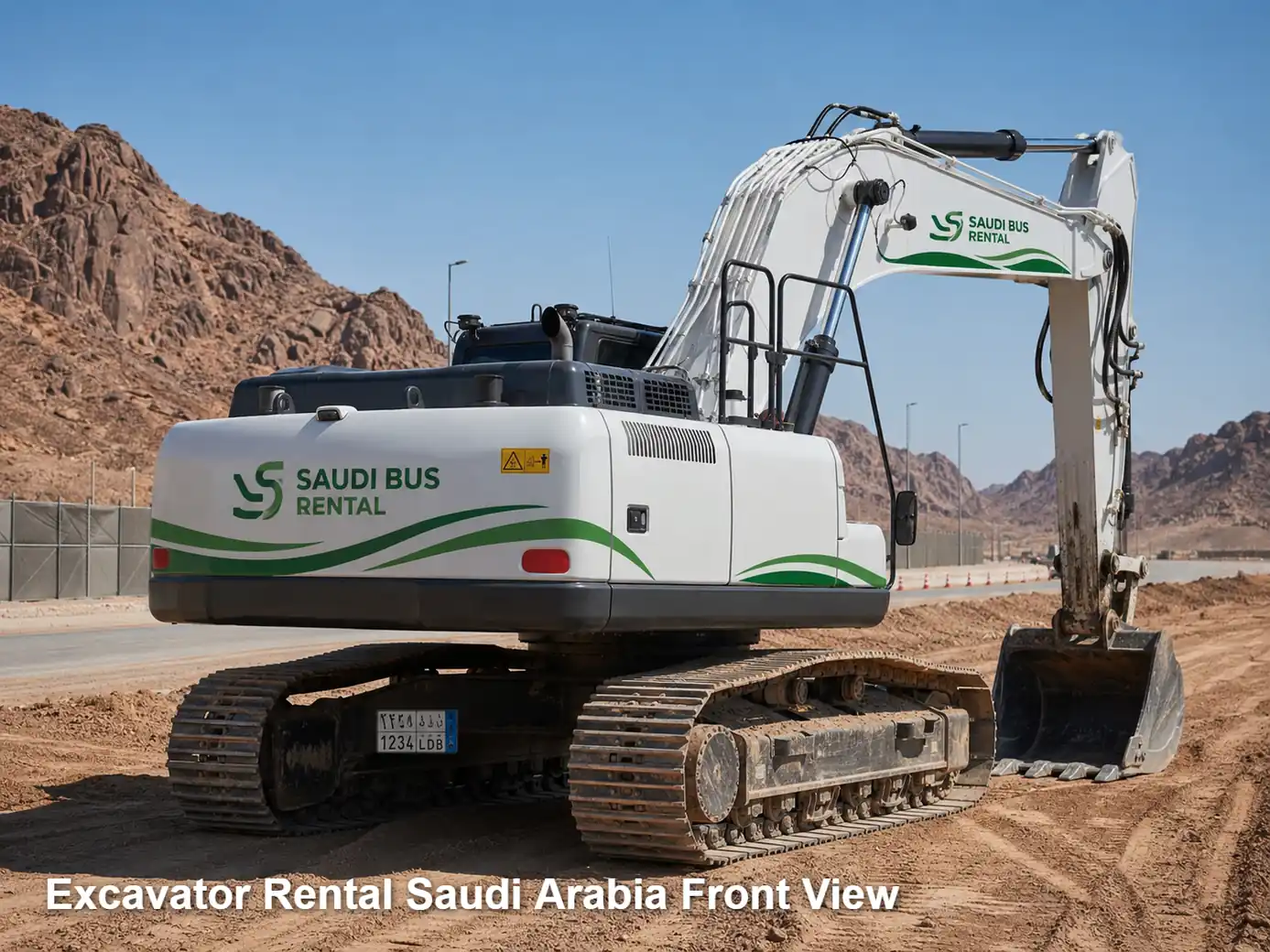 Excavator Rental Saudi Arabia front view image