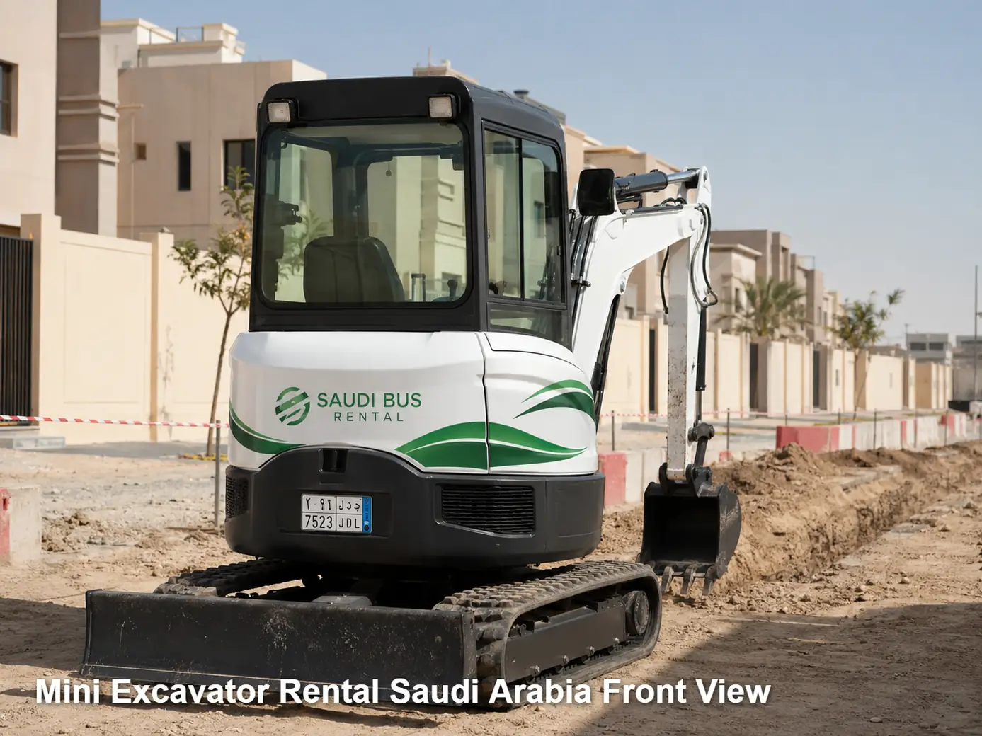 Mini Excavator Rental Saudi Arabia front view image