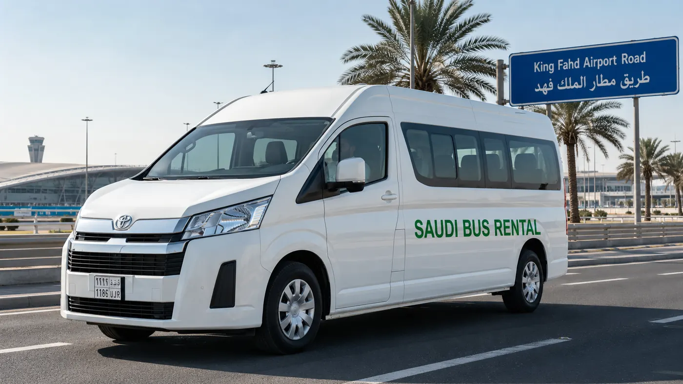 Airport Van Rental Saudi Arabia vehicle visual showing route and fleet suitability in Saudi Arabia