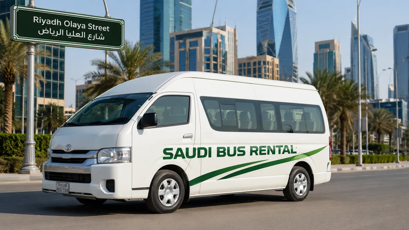 City Van Rental Saudi Arabia vehicle visual showing route and fleet suitability in Saudi Arabia