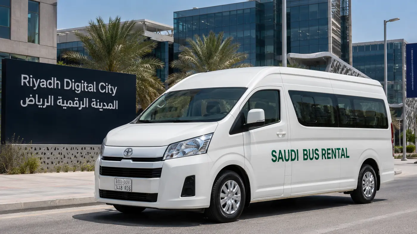 Corporate Van Rental Saudi Arabia vehicle visual showing route and fleet suitability in Saudi Arabia