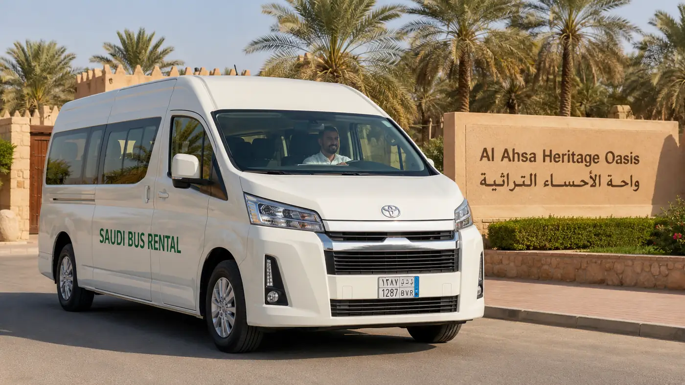 Family Van With Driver Saudi Arabia hero visual for driver-led Saudi passenger transport