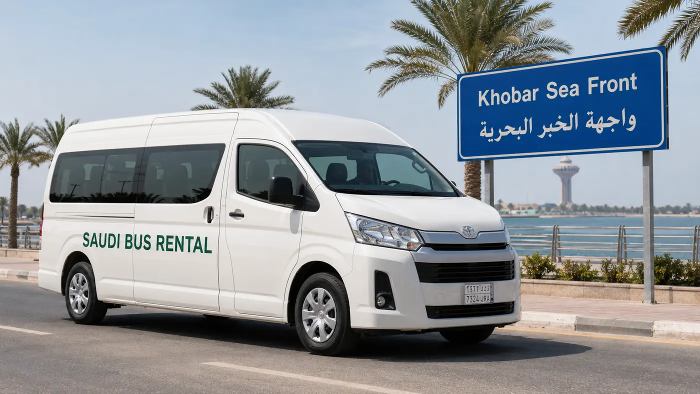 Family Van With Driver Saudi Arabia vehicle visual showing route and fleet suitability in Saudi Arabia