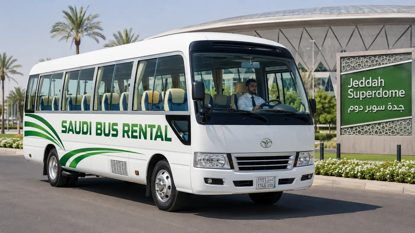 Minibus For Events Saudi Arabia vehicle visual showing route and fleet suitability in Saudi Arabia
