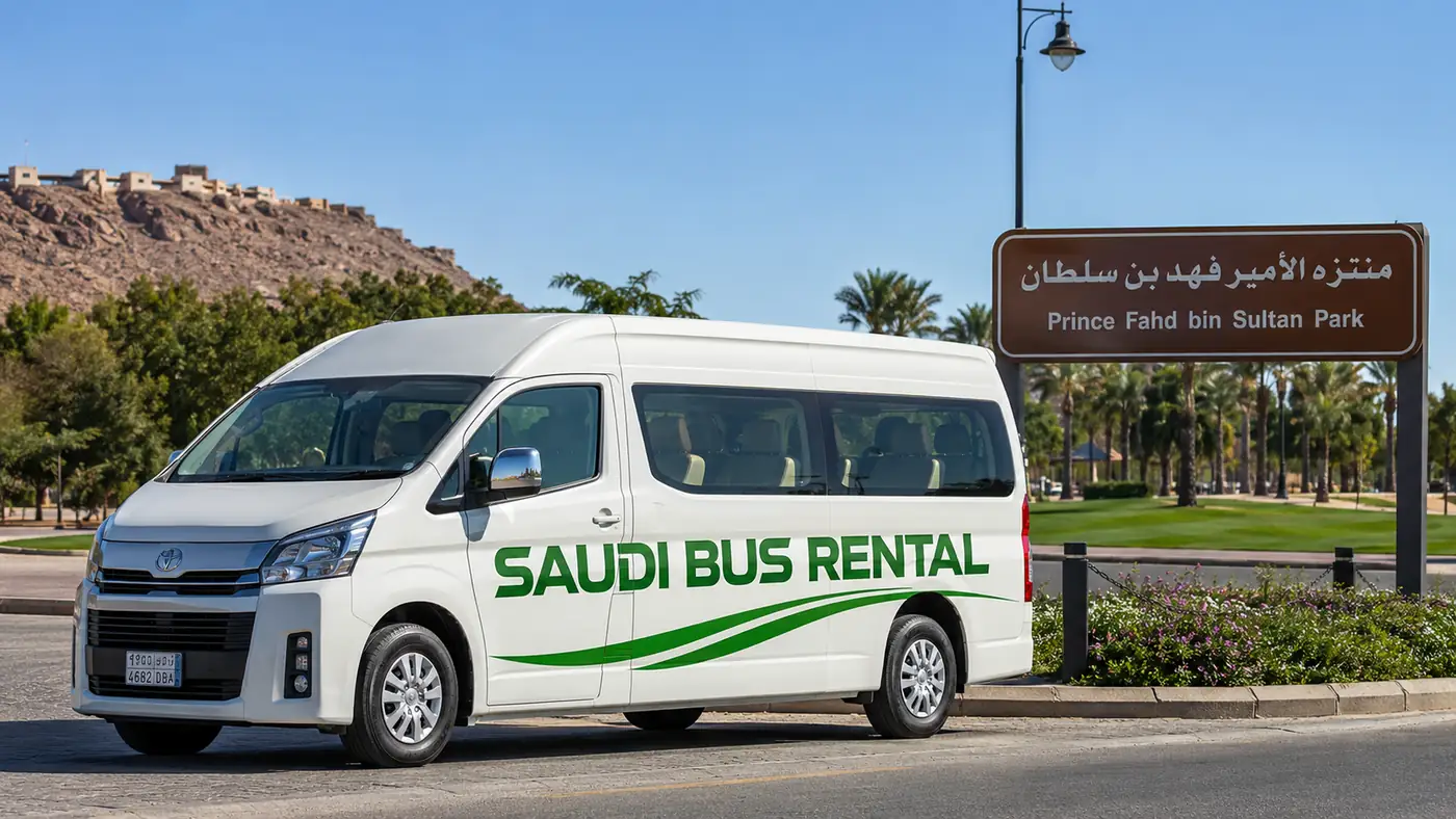 Passenger Van Rental Saudi Arabia vehicle visual showing route and fleet suitability in Saudi Arabia
