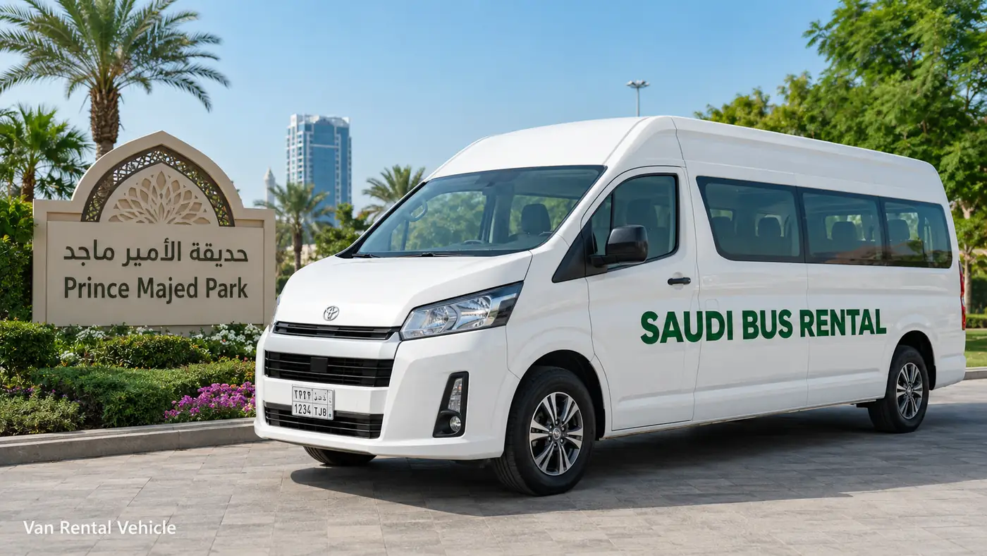 Van Rental Saudi Arabia vehicle visual showing route and fleet suitability in Saudi Arabia