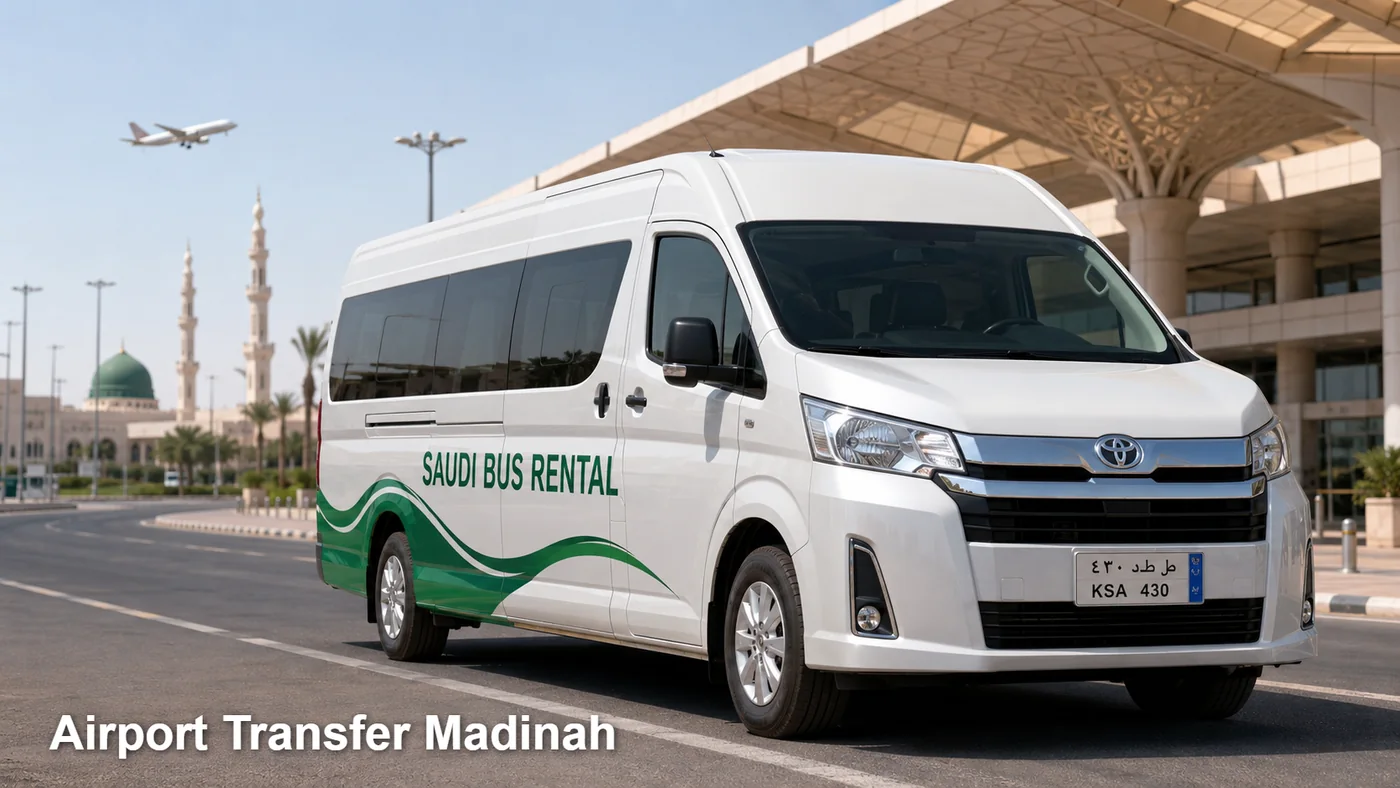 Airport Transfer Madinah hero for airport group transfer in Madinah