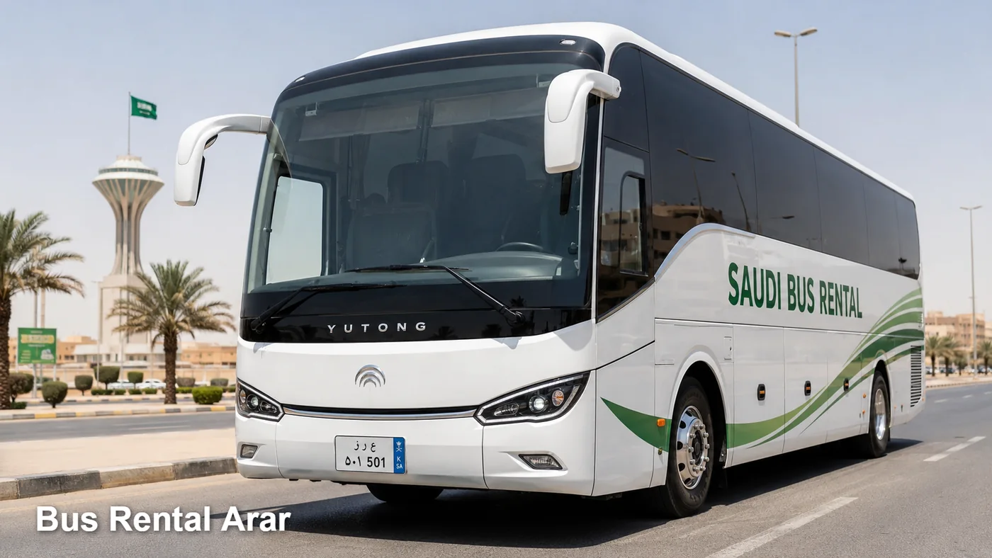 Bus Rental Arar hero for bus rental booking in Saudi Arabia