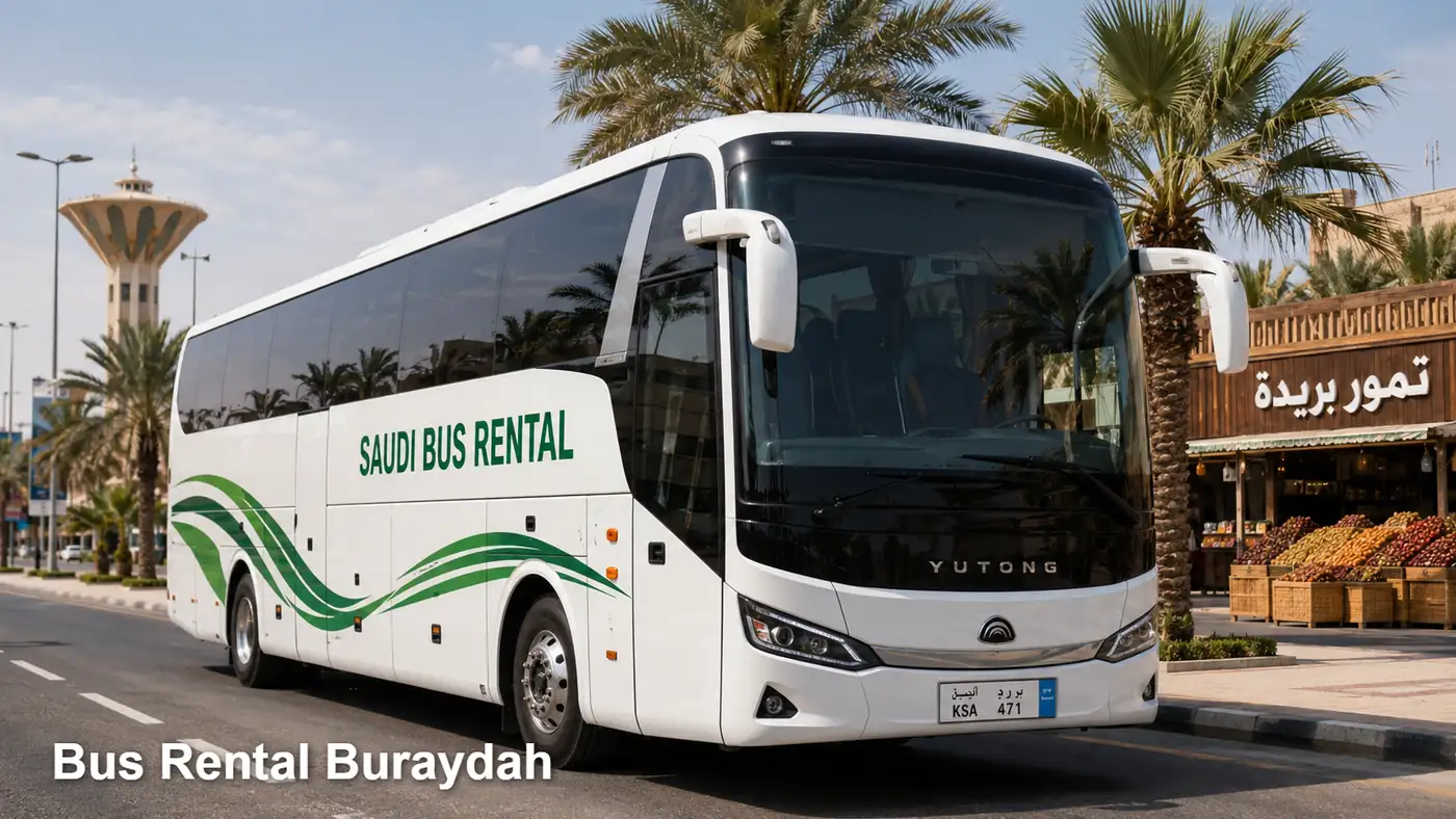 Bus Rental Buraydah hero for bus rental booking in Saudi Arabia