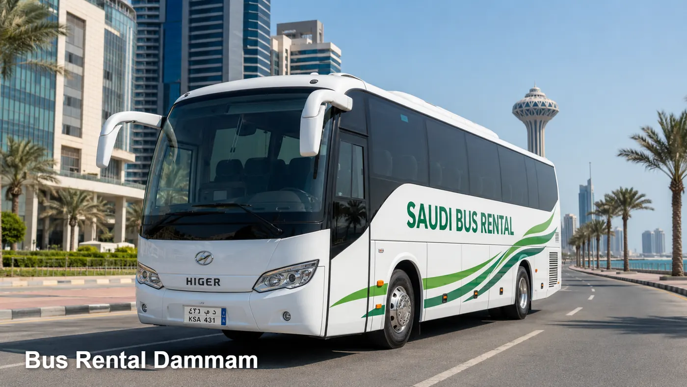Bus Rental Dammam hero for bus rental booking in Dammam