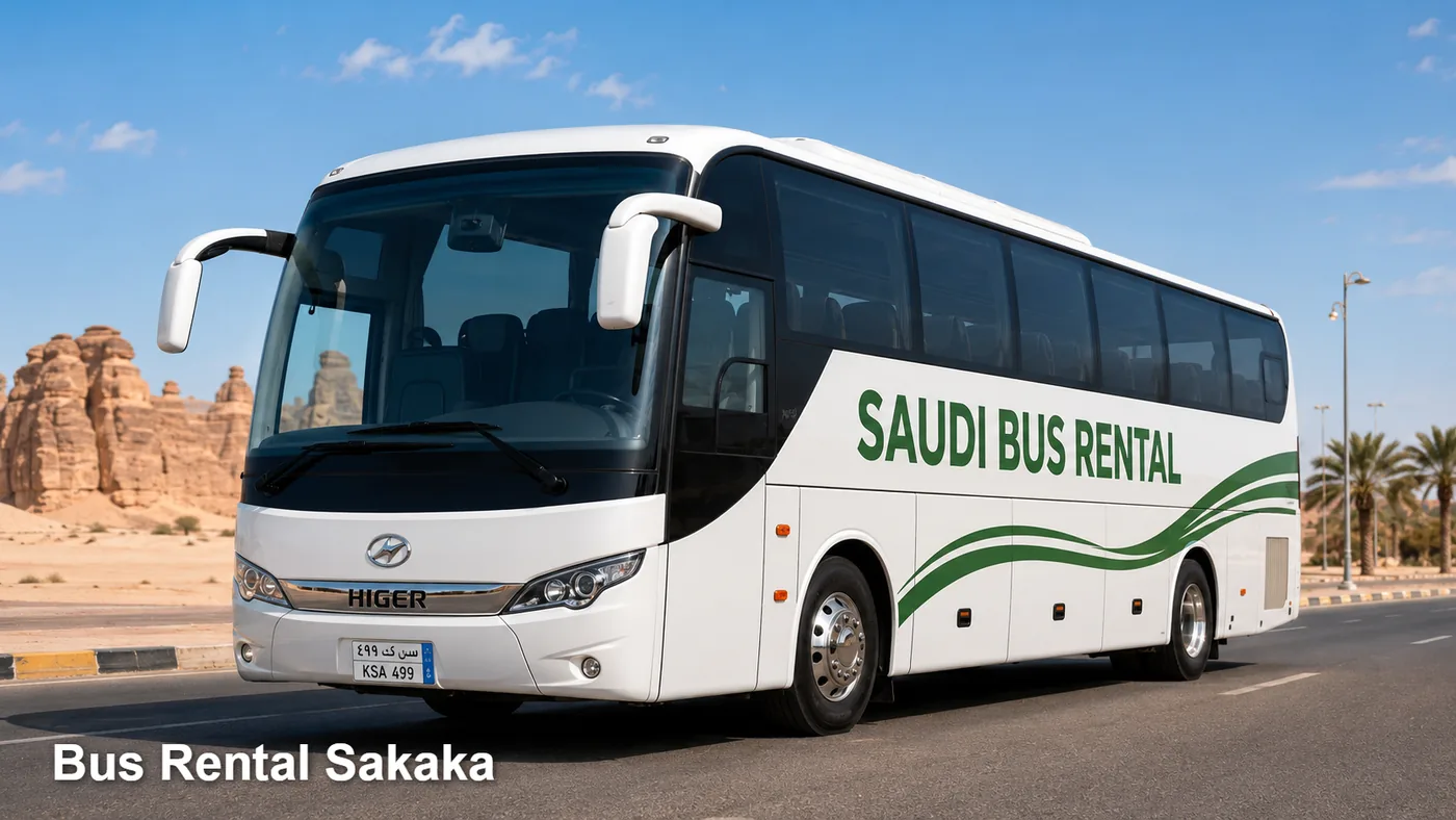 Bus Rental Sakaka hero for bus rental booking in Saudi Arabia