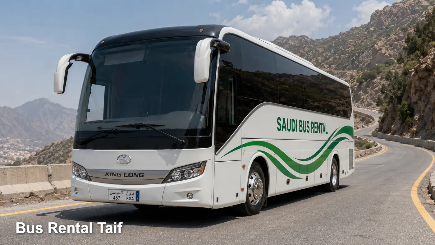 Bus Rental Taif hero for bus rental booking in Taif