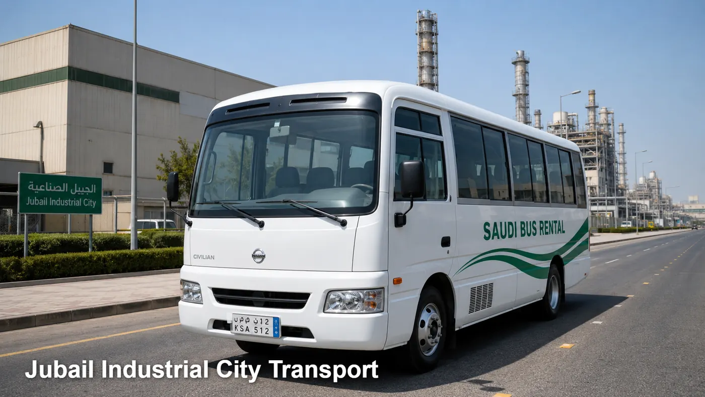 Jubail Industrial City Transport hero for passenger transport in Jubail