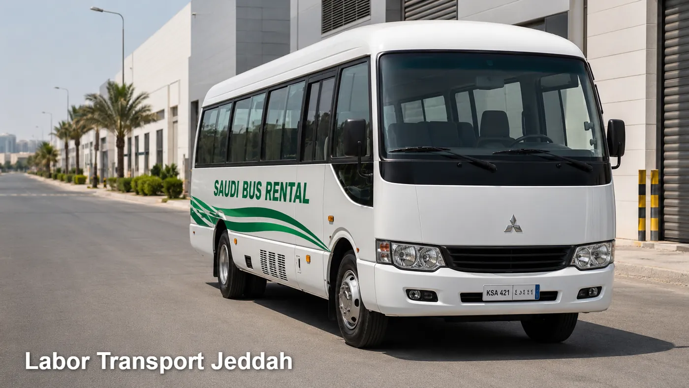 Labor Transport Jeddah hero for labor camp-to-site route in Jeddah