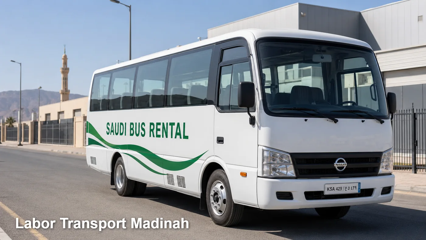 Labor Transport Madinah hero for labor camp-to-site route in Madinah